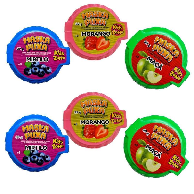 Goma De Mascar Kids Maskapuxa Kit com 6 Unidades - Kids Zone